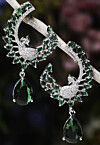 American Diamond Studded Peacock Style Earrings