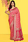 Banarasi Saree in Fuchsia