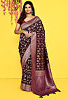 Banarasi Art Silk Saree in Wine