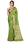 Banarasi Chanderi Silk Saree in Green