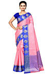 Banarasi Organza Tanchoi Saree in Pink