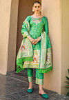 Banarasi Pakistani Suit in Green