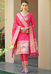 Banarasi Pakistani Suit in Pink