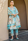 Banarasi Pakistani Suit in Sky Blue