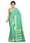 Banarasi Pure Georgette Silk Saree in Sea Green