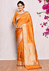 Banarasi Pure Katan Silk Saree in Mustard