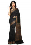 Banarasi Muga Silk Saree in Black