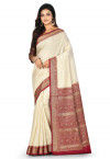 Banarasi Muga Silk Saree in Light Beige