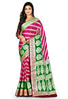 Banarasi Pure Silk Georgette Saree in Fuchsia