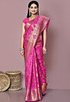 Banarasi Pure Silk Saree in Magenta