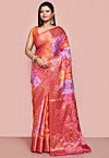 Banarasi Pure Silk Saree in Multicolor