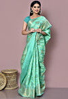 Banarasi Pure Silk Saree in Pastel Green