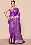Banarasi Pure Silk Saree in Purple