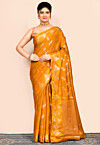 Banarasi Saree in Dark Mustard