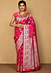 Banarasi Saree in Fuchsia