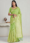 Banarasi Saree in Light Green