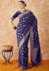 Banarasi Saree in Navy Blue