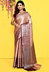 Banarasi Saree in Old Rose