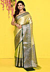 Banarasi Saree in Pastel Green