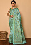 Banarasi Saree in Sea Green