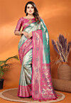 Banarasi Saree in Sea Green