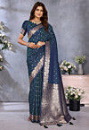 Banarasi Saree in Teal Blue