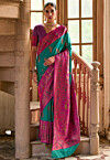 Banarasi Saree in Teal Green