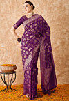 Banarasi Saree in Wine