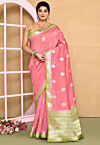 Banarasi Tissue Silk Saree in Pink