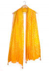 Bandhej Art Silk Dupatta in Shaded Yellow