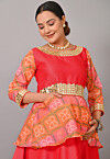 Maternity  Art Silk Tunic in Coral Red