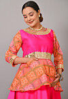 Maternity Art Silk Tunic in Fuschia