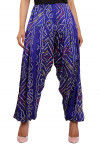 Bandhej Printed Crepe Patiala in Royal Blue
