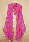 Bandhej Printed Georgette Stole in Pink
