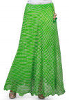 Lehariya Georgette Long Skirt in Green