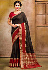 Chanderi Silk Saree in Black