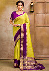 Chanderi Silk Saree in Light Green