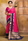 Chanderi Silk Saree in Pink