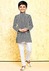 Chikankari Cotton Kurta Set in Black