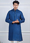 Chikankari Georgette Kurta in Royal Blue