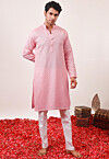 Chikankari Georgette Kurta Set in Baby Pink