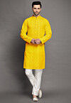 Chikankari Georgette Kurta Set in Yellow