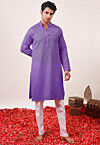 Chikankari Georgette Kurta Set in Light Purple