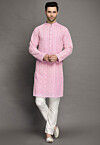 Chikankari Georgette Kurta Set in Pink