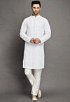 Chikankari Georgette Kurta Set in White