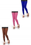 Combo of Solid Color Lycra Leggings in Multicolor