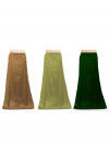 Combo of Solid Color Satin Petticoats in Beige and Green