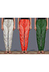 Combo of Solid Color Shantoon Churidar in Multicolor