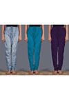 Combo of Solid Color Shantoon Churidar in Multicolor