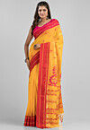 Dhakai Handloom Pure Cotton Saree in Yellow